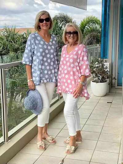 Noemi - V-Neck Printed Top