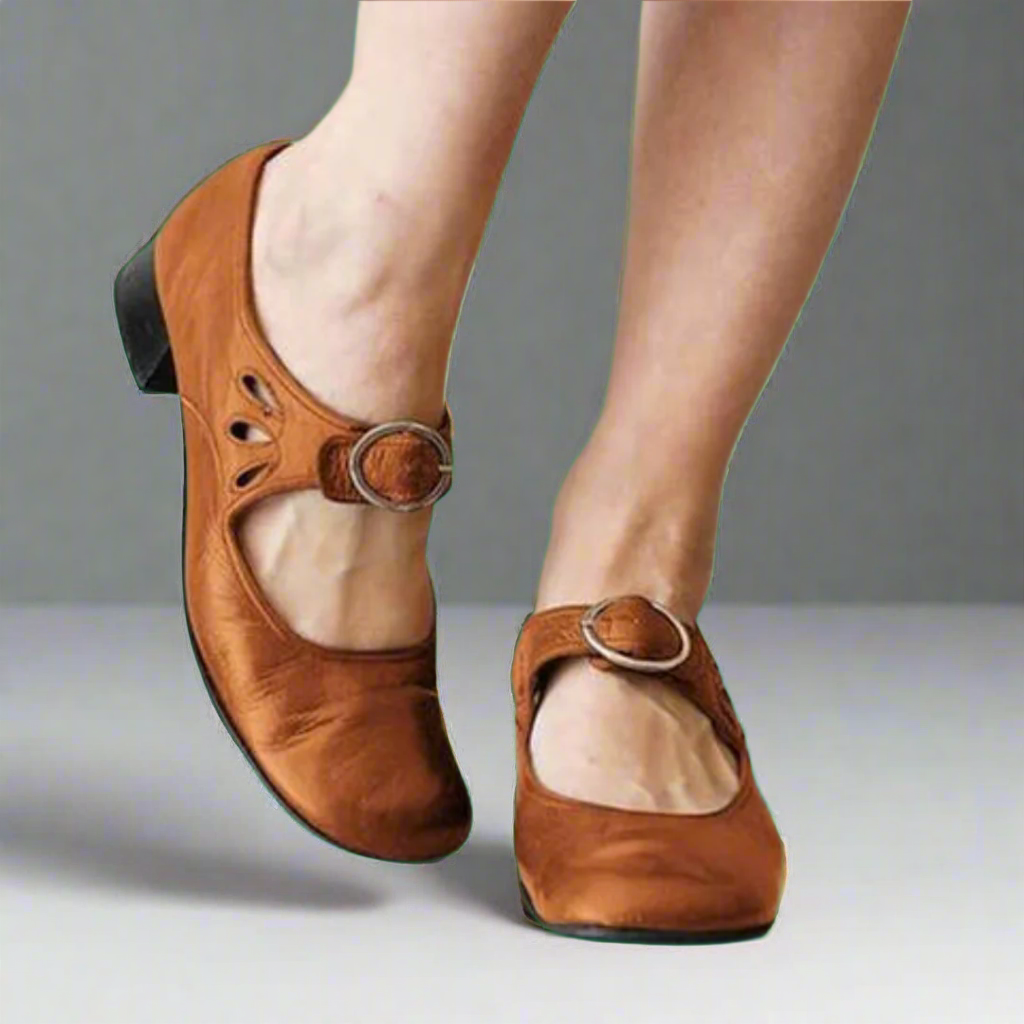 Denisa | Orthopedic leather sandals with a comfortable wedge sole