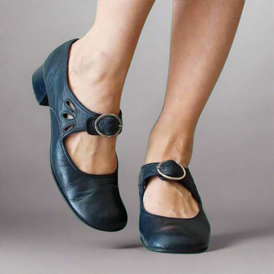 Denisa | Orthopedic leather sandals with a comfortable wedge sole