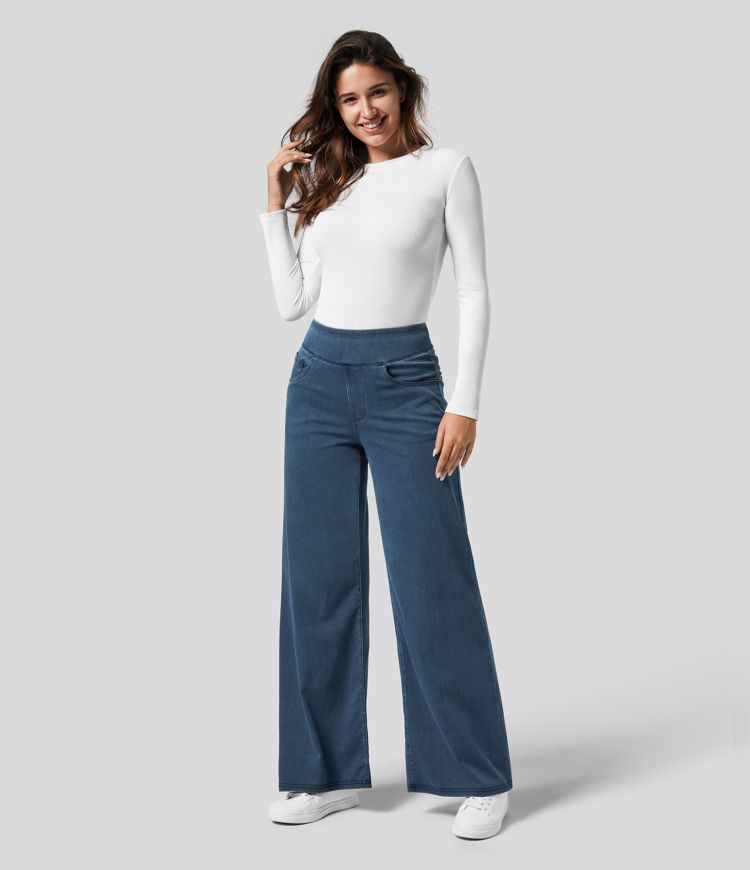Serafina - Elastic High Waist Pants