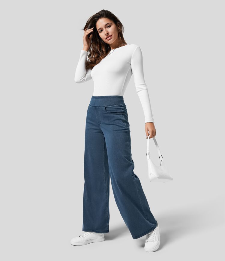 Serafina - Elastic High Waist Pants