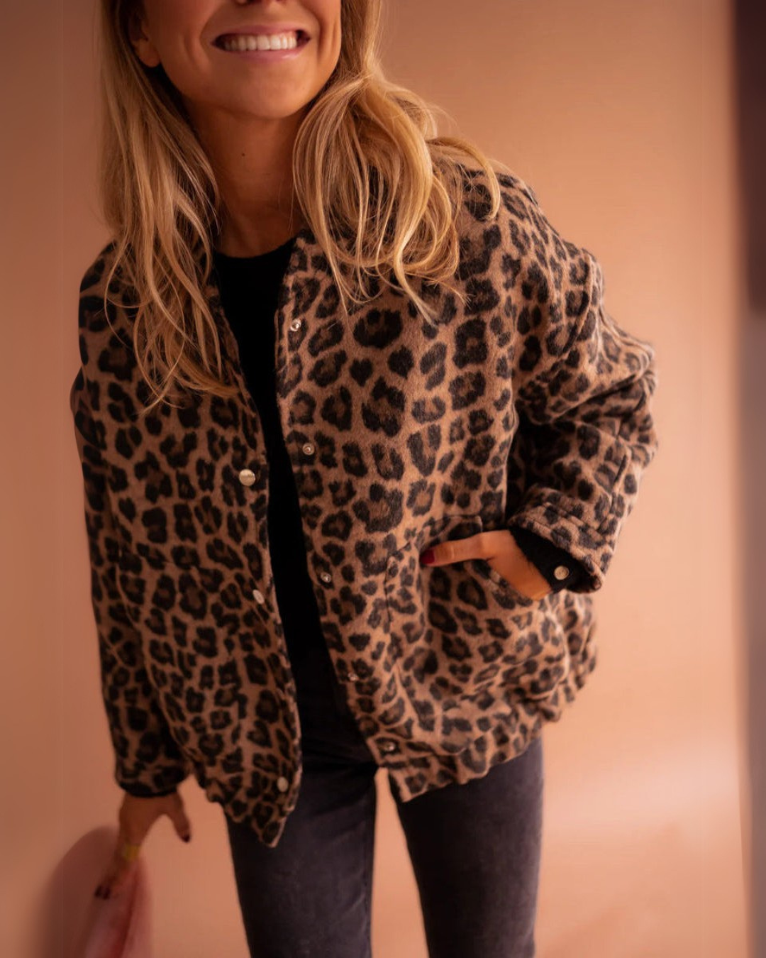 Leona – Leopard Print Bomber Jacket