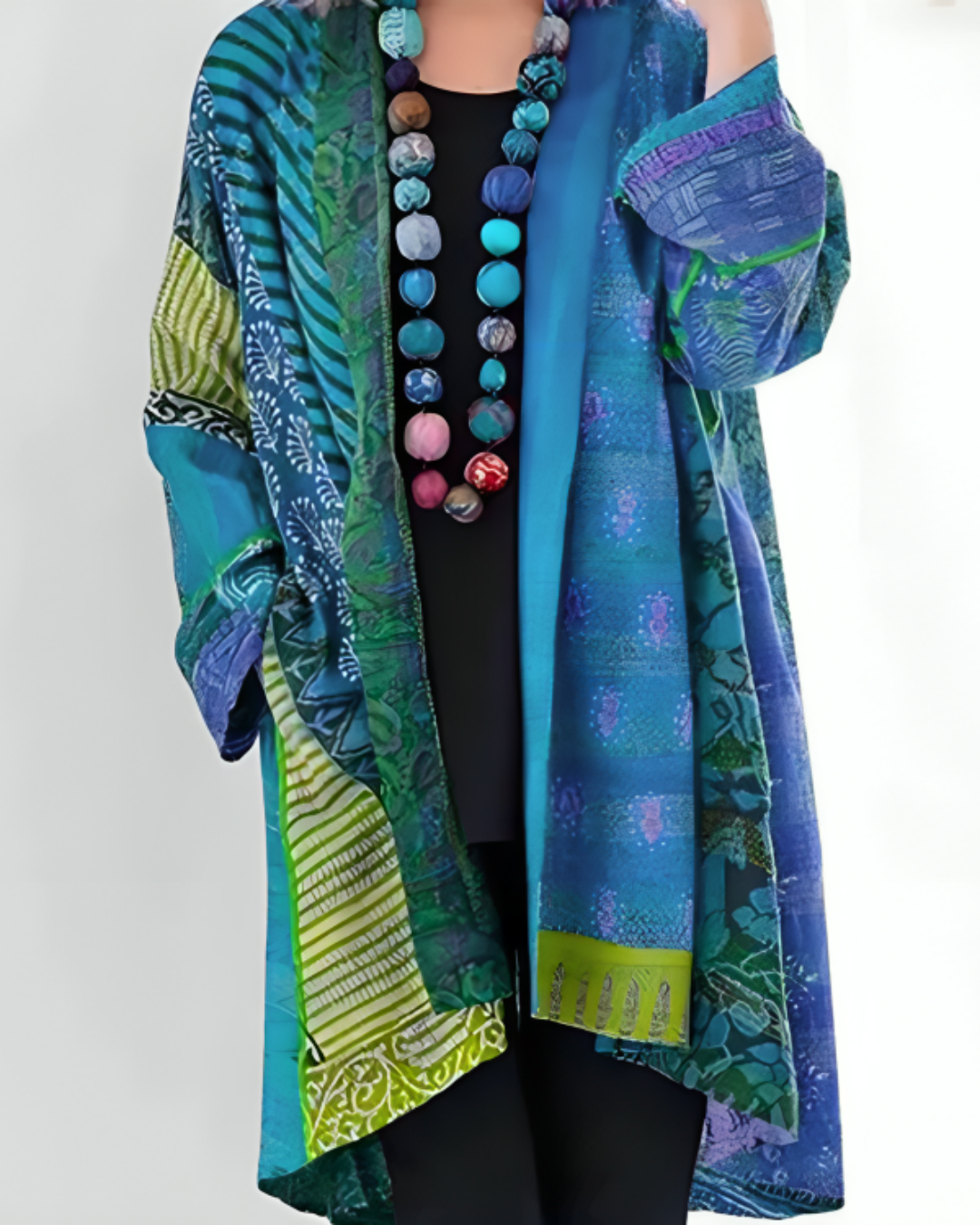 Kathleen – Artistic Patchwork Kimono Jacket