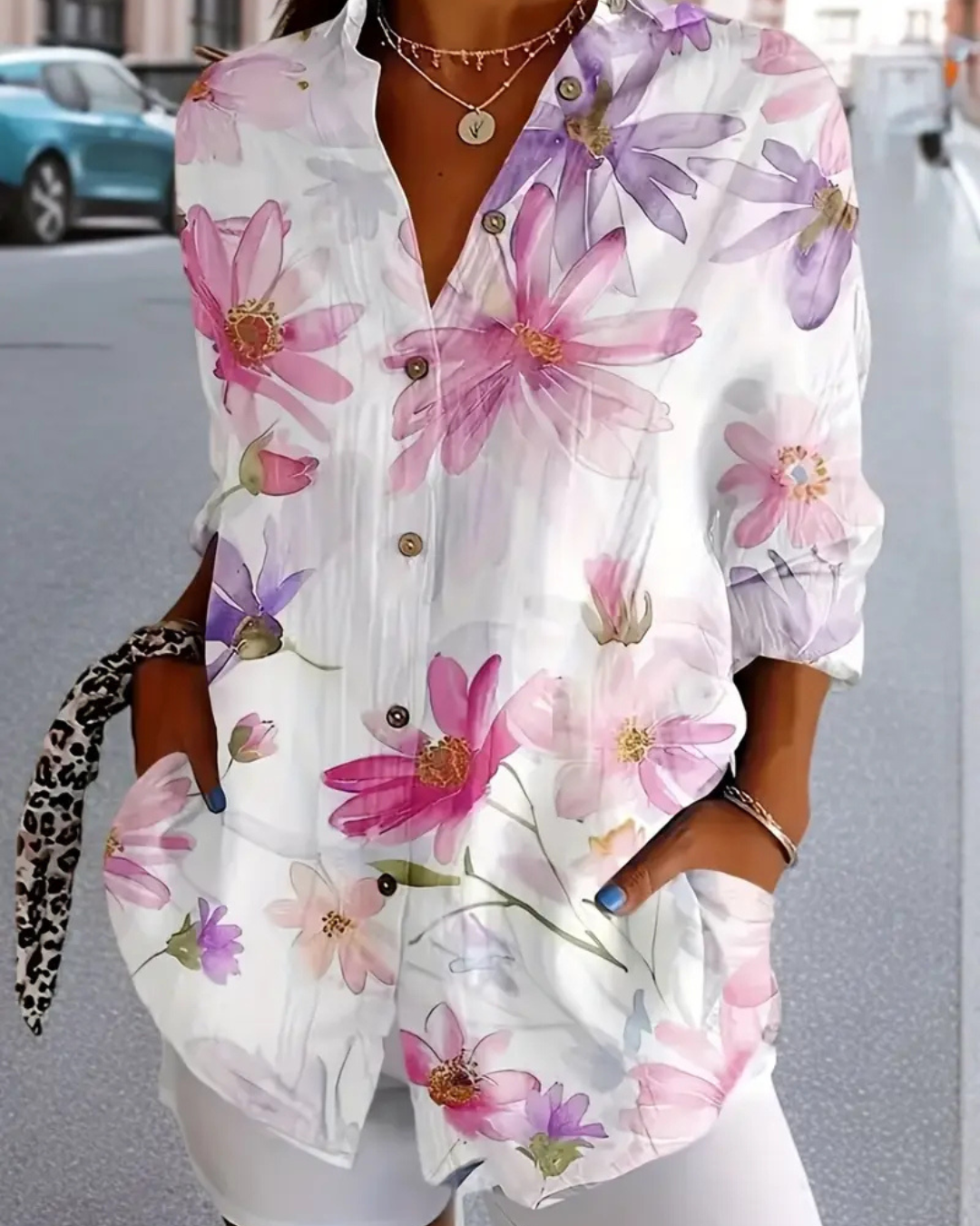 Emiliana - Elegant Floral Blouse