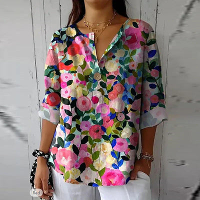 Meredith - Chic Floral Blouse