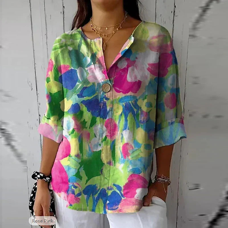 Meredith - Chic Floral Blouse