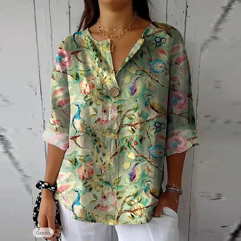 Meredith - Chic Floral Blouse