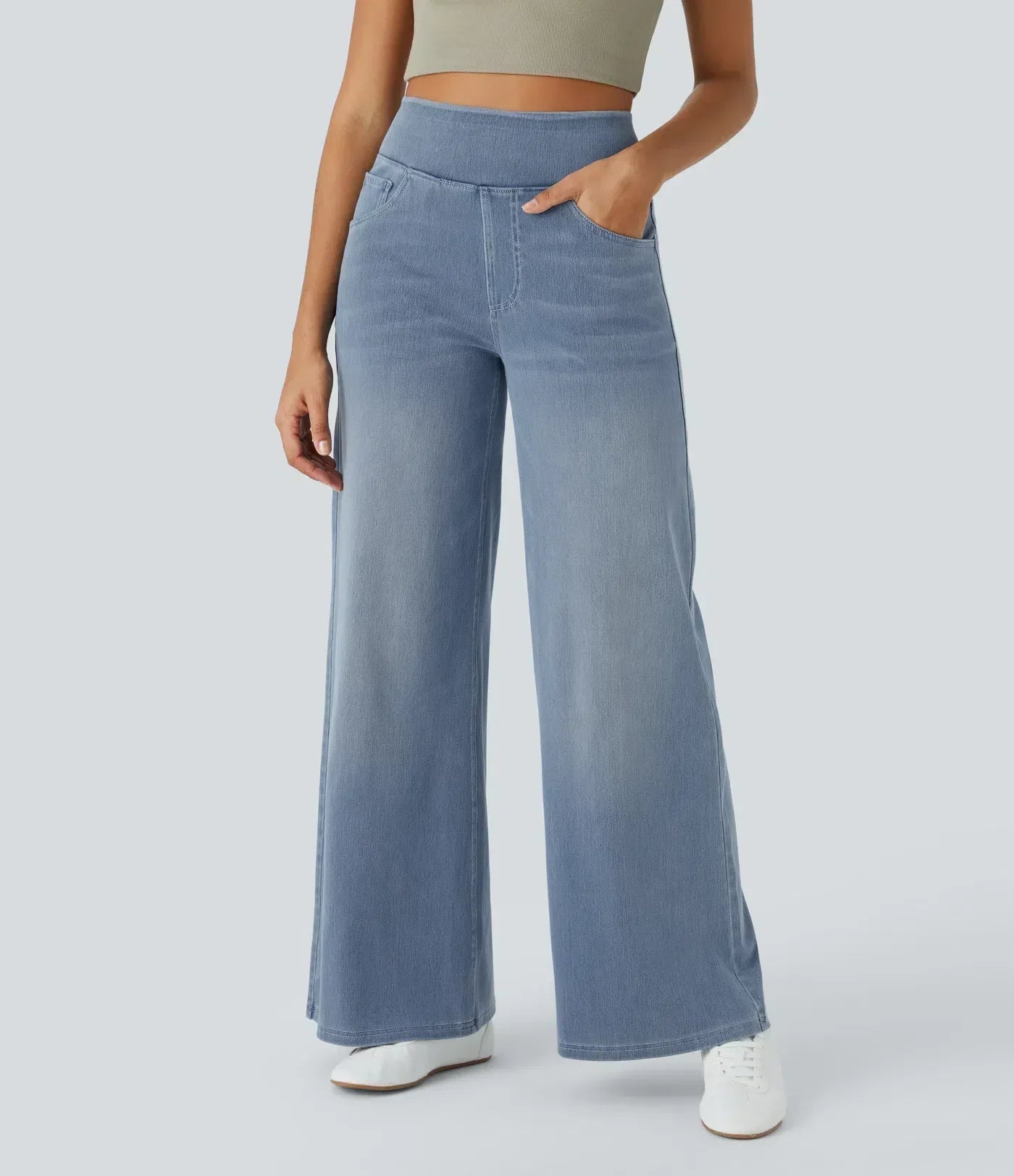 Serafina - Elastic High Waist Pants