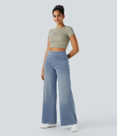 Serafina - Elastic High Waist Pants